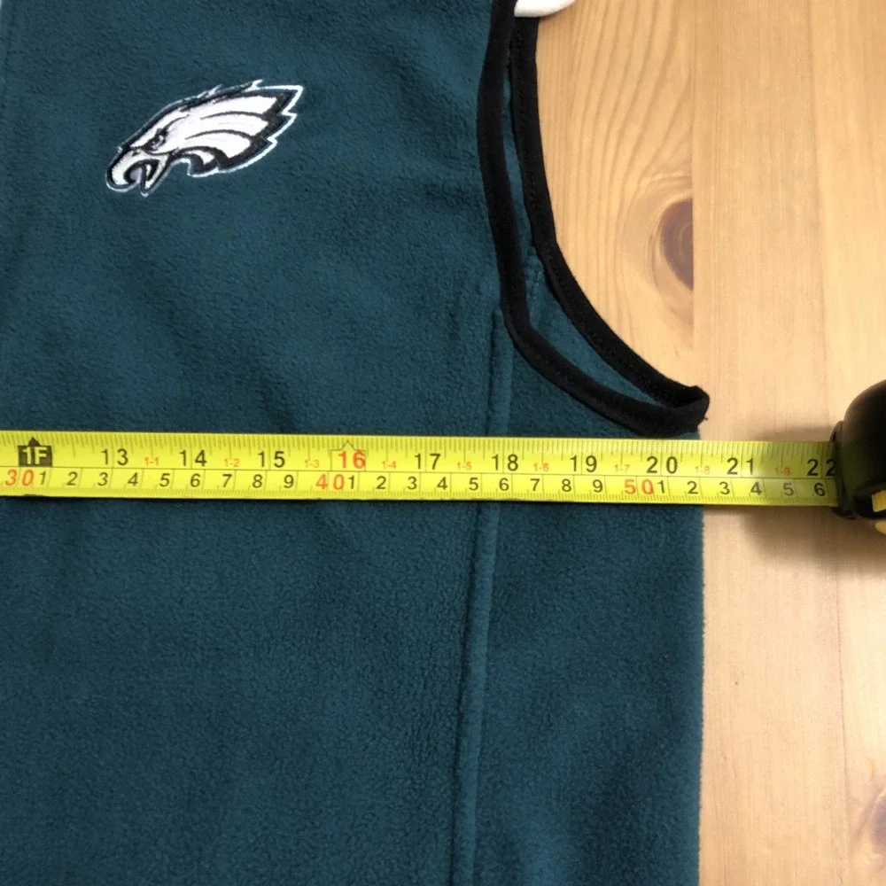 Philadelphia Eagles NFL Team Apparel Full Zip Fleece Vest Men's Sz S Green